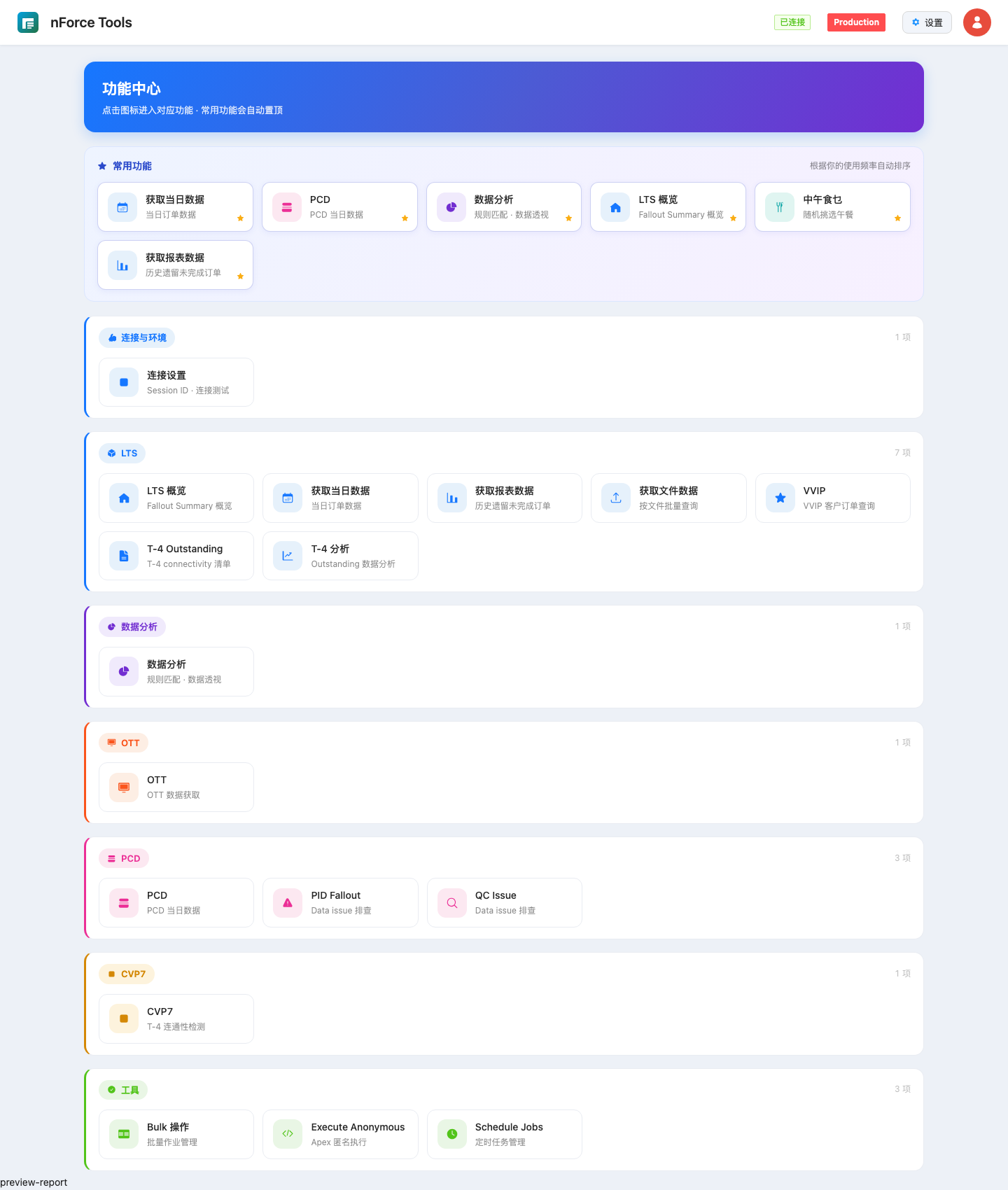 nForce Tools 的功能中心